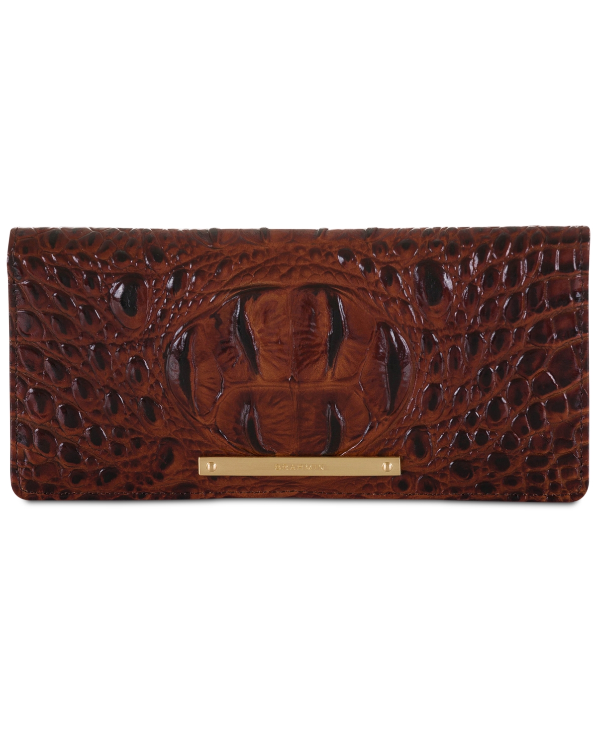 Brahmin Ady Leather Wallet In Pecan Melbourne,gold