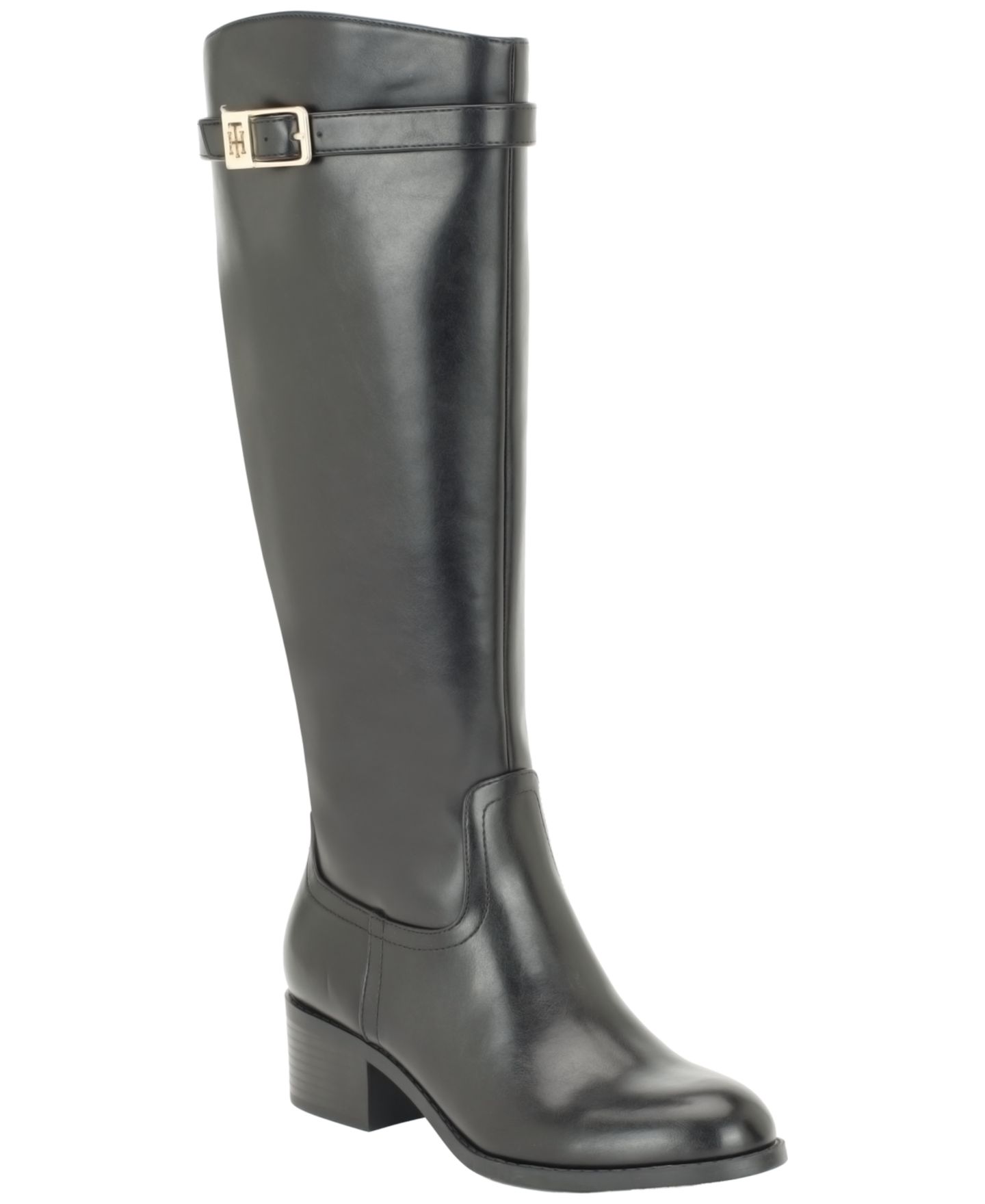 Женские ботинки Tommy Hilfiger Dorrie Tall Riding, цвет: Чёрный — фото 1
