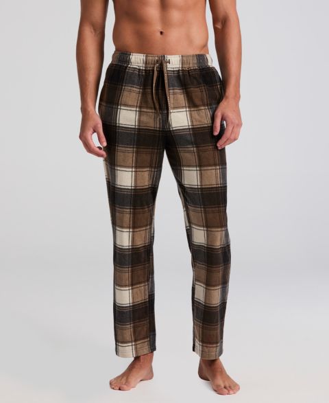 Пижамные брюки для мужчин, флис — Perry Ellis Portfolio, цвет: Шоколадный