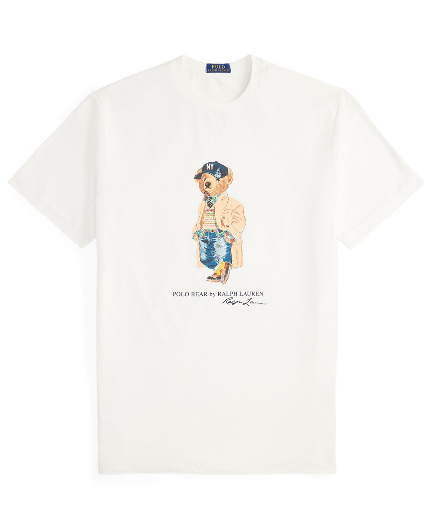 Мужская футболка Polo Ralph Lauren Big & Tall Polo Bear Graphic Regular-Fit, цвет: Белый — фото 6