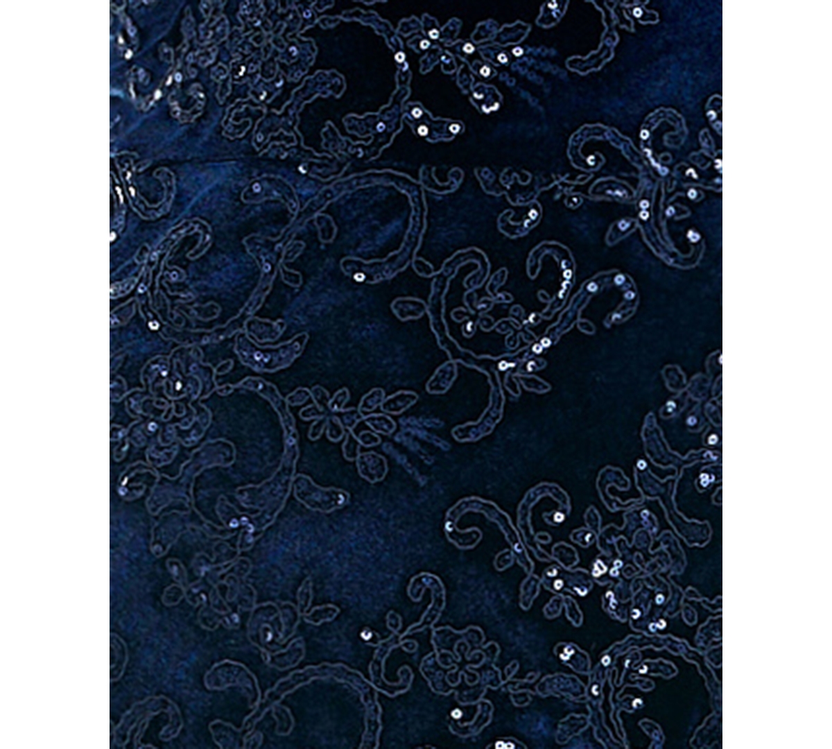 Seni & Cade Women's Bow-Back Velvet Sequin-Embellished Gown