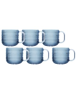 Jupiter Glass Coffee Cups, Set of 6