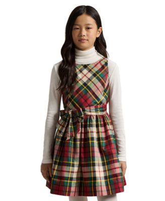 Girls' 7-16 Sleeveless Plaid Taffeta Dress