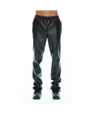 Men's Faux Leather Jogger