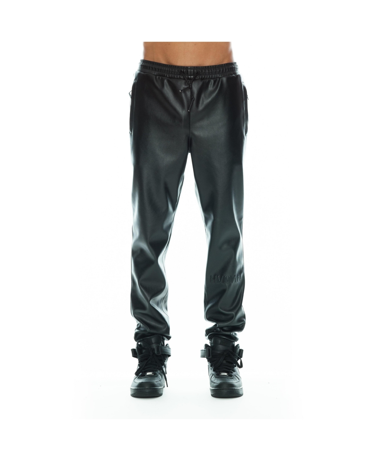 Hvman Chosen To Prevail x Cult Men's Faux Leather Jogger - Black