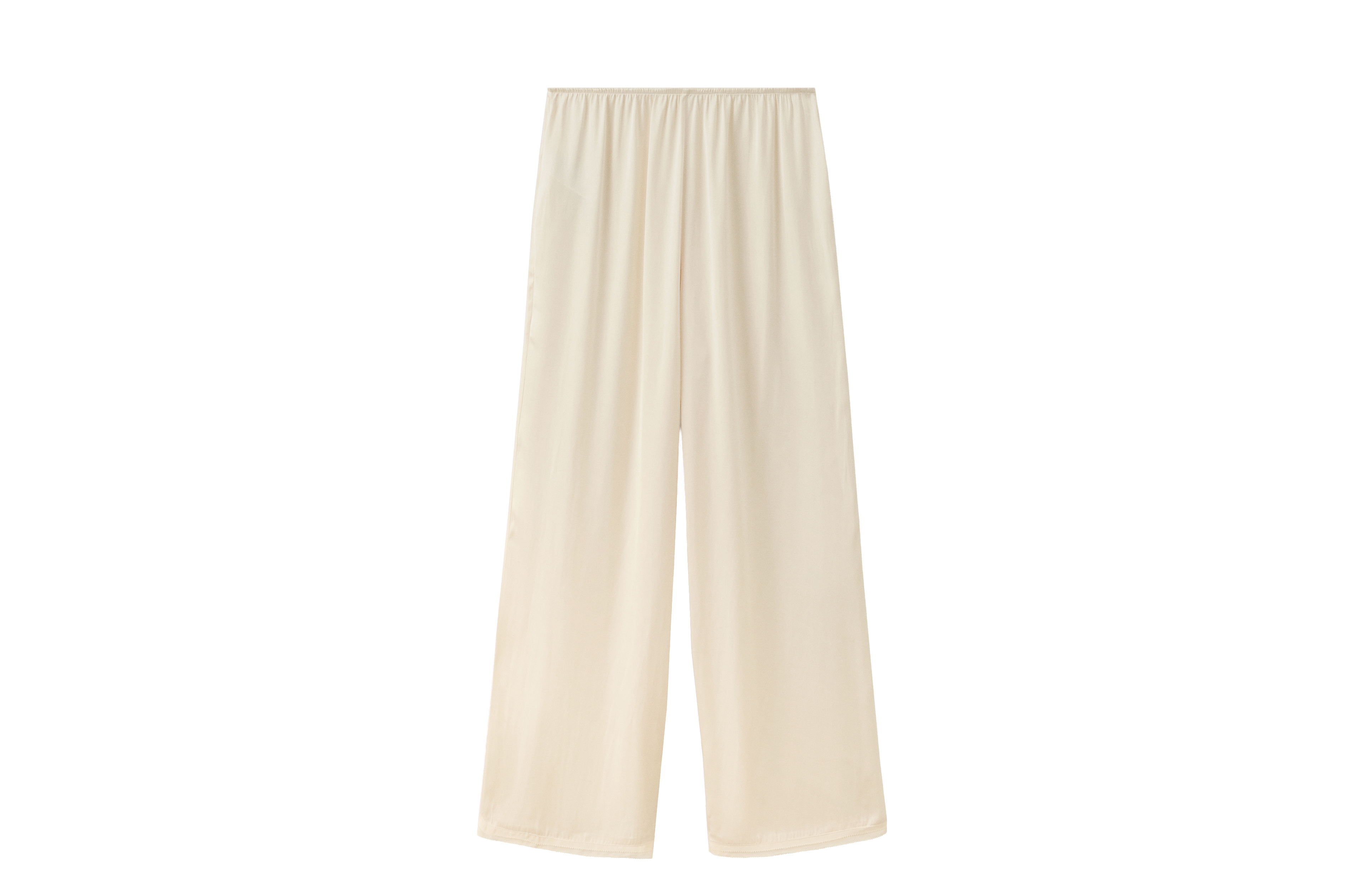 Mango Women's Satin Lace-Trim Pajama Pants