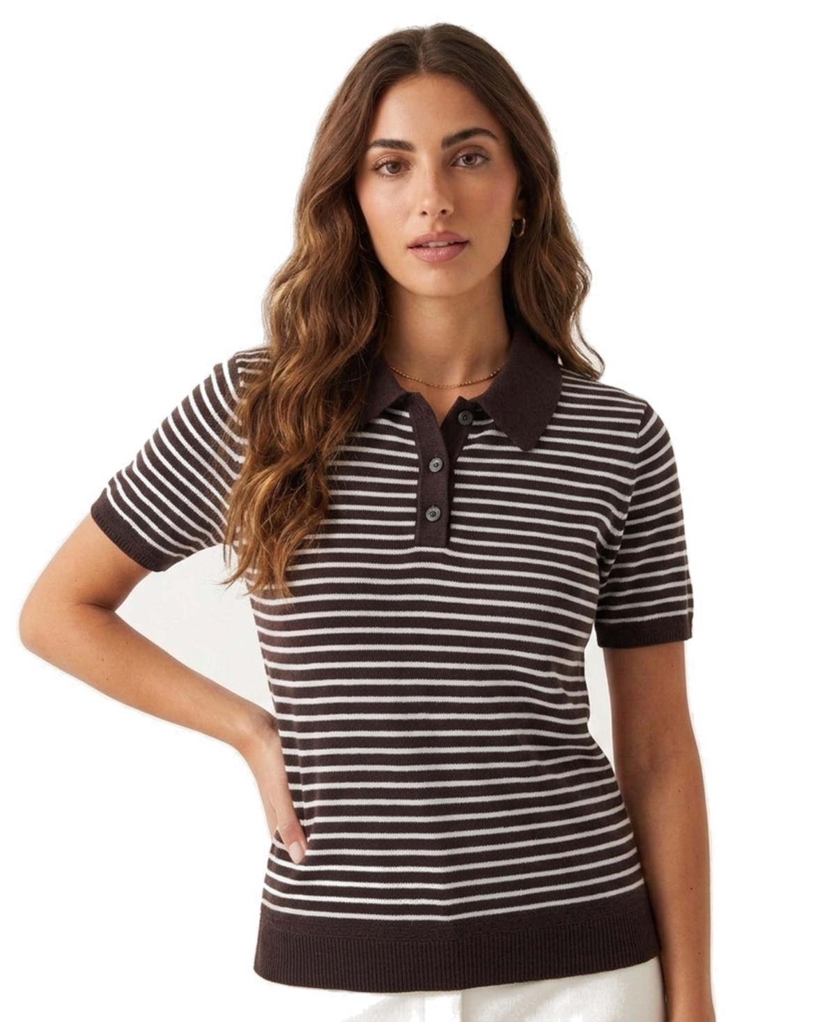 Jason Wu Women's Striped Pullover Polo