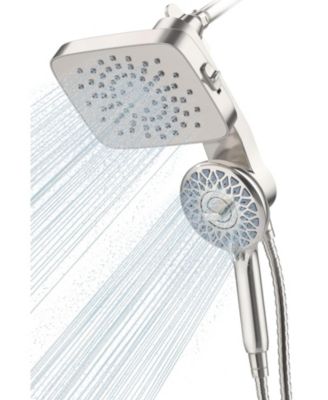 Dual Shower Head Handheld 2-in-1 Rainfall Spray Modes