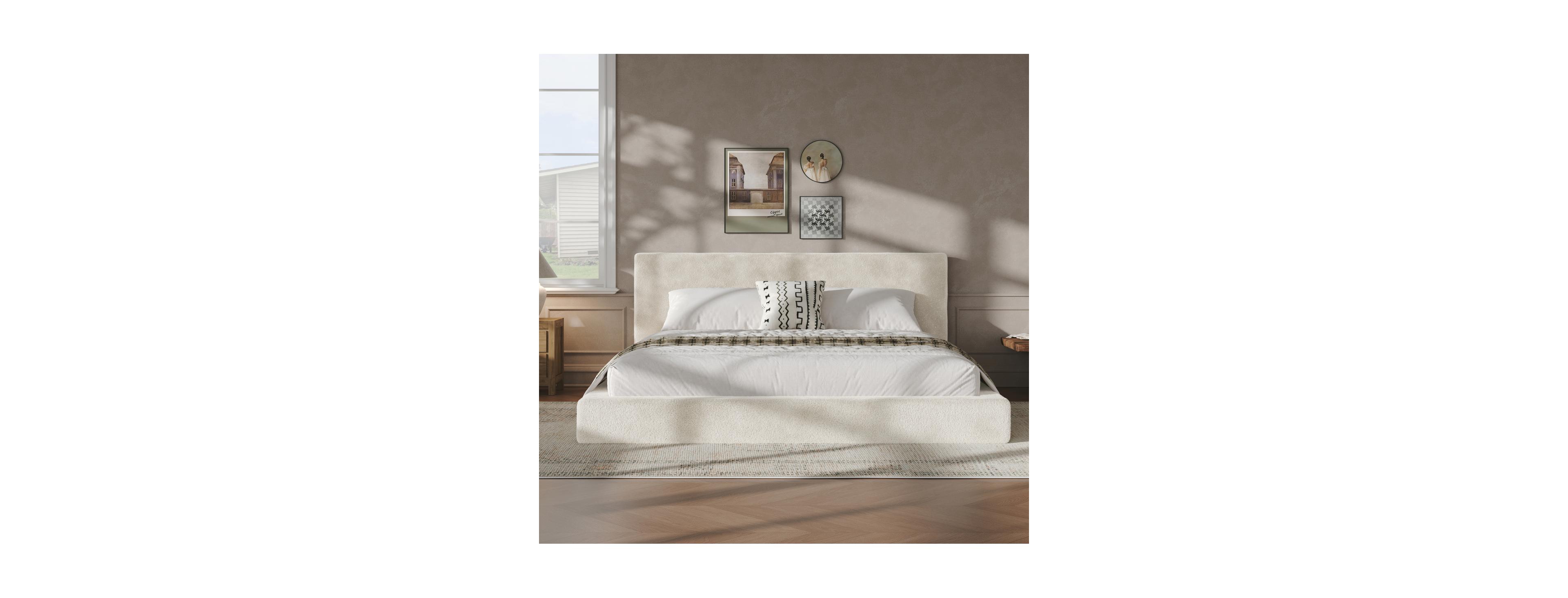 Streamdale Furniture AirFrame King Frameless Bed Surround, 8.7" Cloud Cushion
