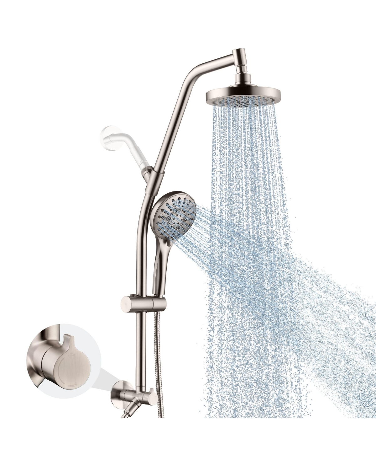 Cyqbd Rain Shower Head Handheld Dual System