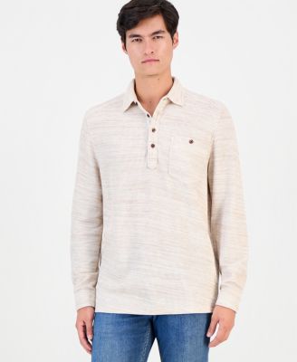 Men's Bella Bay Long-Sleeve Textured Polo Shirt