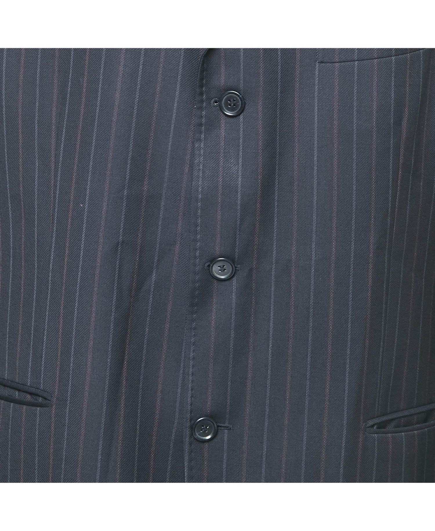 Men's Striped Single-Breasted Blazer