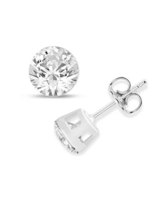 Certified Lab-Grown Diamond Invisible Stud Earrings (1 ct. t.w.) in 14k White Gold