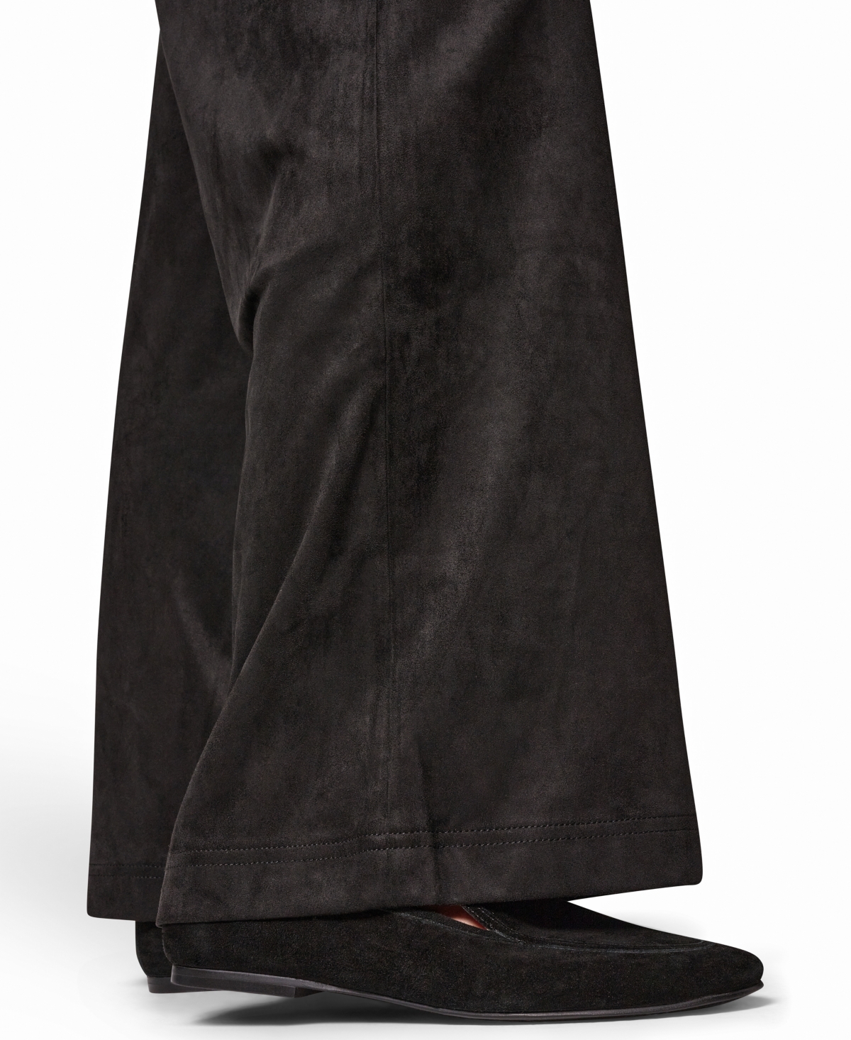 Donna Karan Weekend Women's Microsuede Wide-Leg Mid-Rise Pants