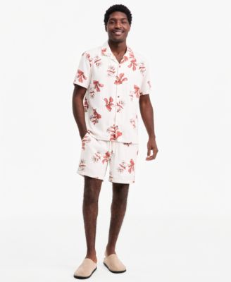 Men's Pull-On Floral Shorts, 6" Inseam