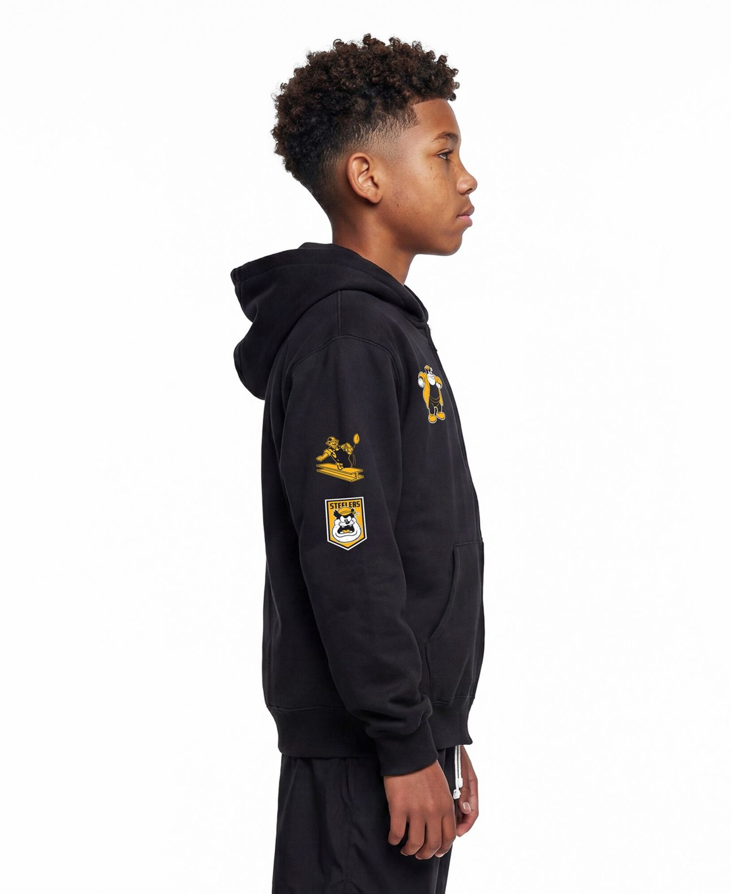 Детское худи Champion Black Pittsburgh Steelers Disney X Champion Full-Zip — фото 3