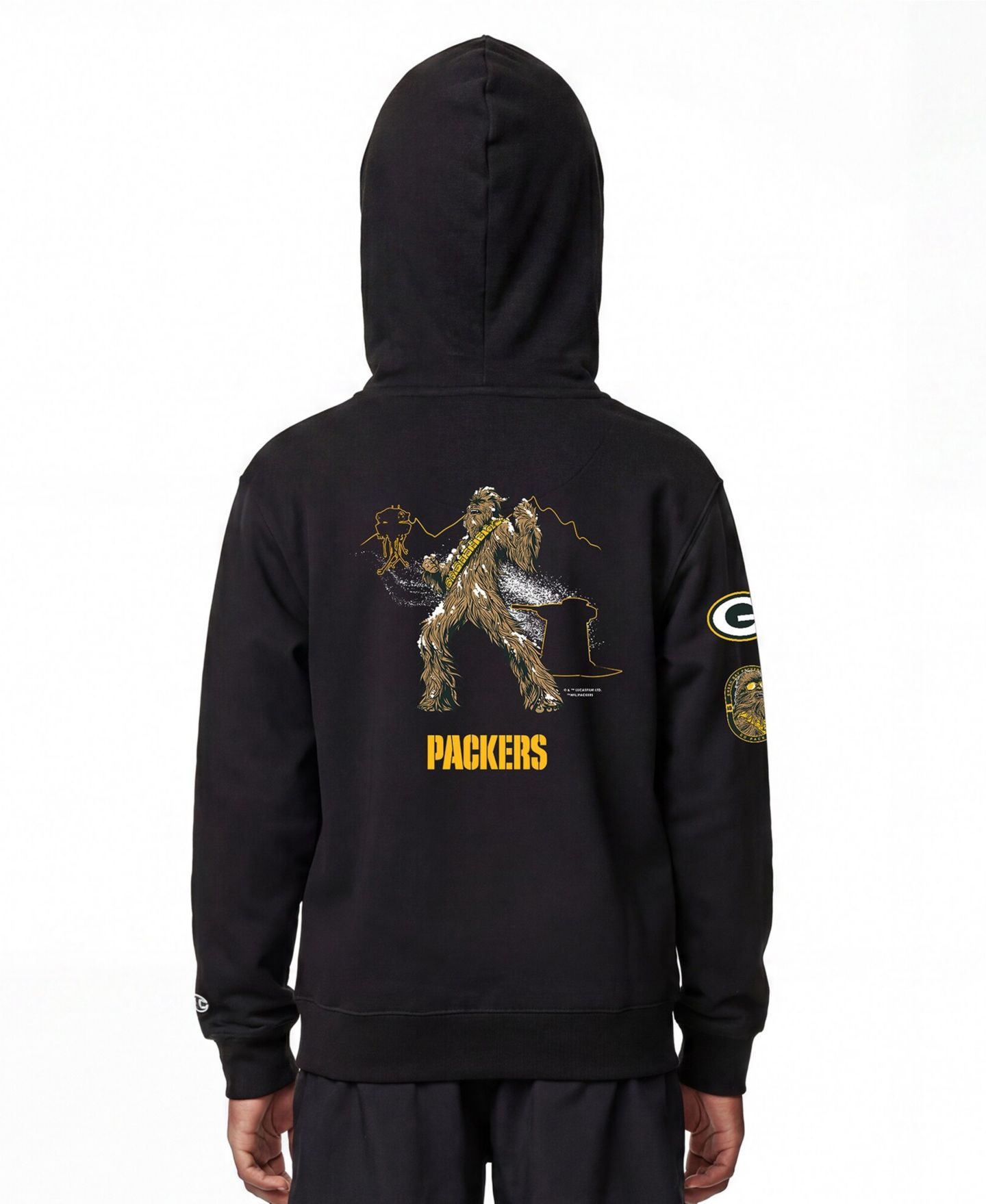 Детское худи Champion Black Green Bay Packers Disney X Champion Full-Zip — фото 5