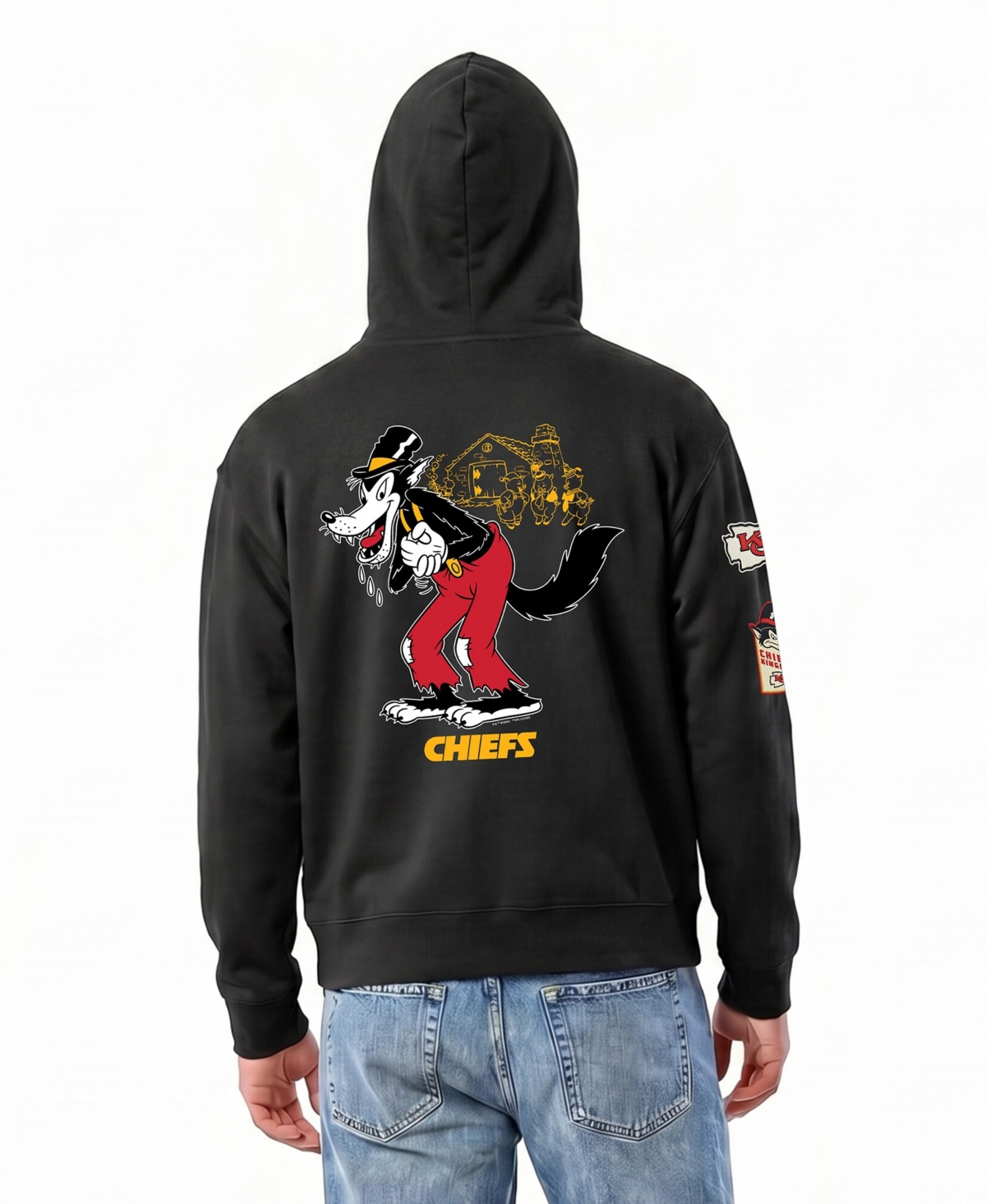 Champion Men's Black Kansas City Chiefs Disney X All Star Full-Zip Hoodie