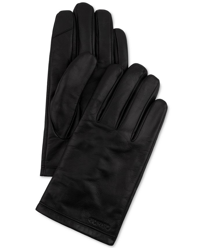 Calvin klein shop men's leather gloves