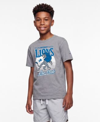 Big Boys and Girls Heather Gray Detroit Lions Disney X Champion T-Shirt