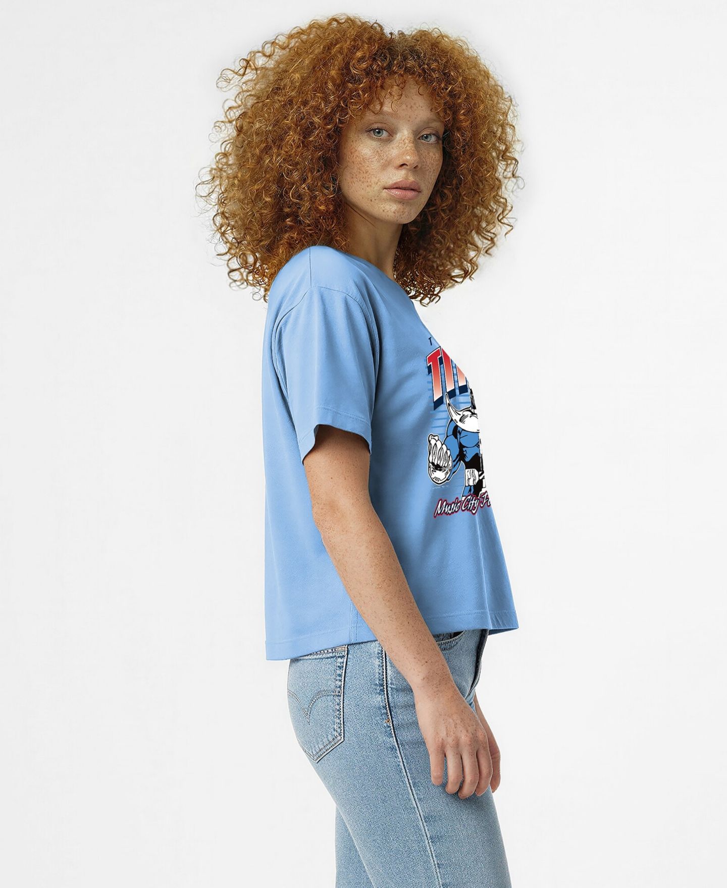 Женская футболка Champion Light Blue Tennessee Titans Disney X Champion All Star — фото 3