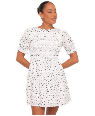 Women's Jaclyn Polka-Dot Print Short-Sleeve Mini Dress