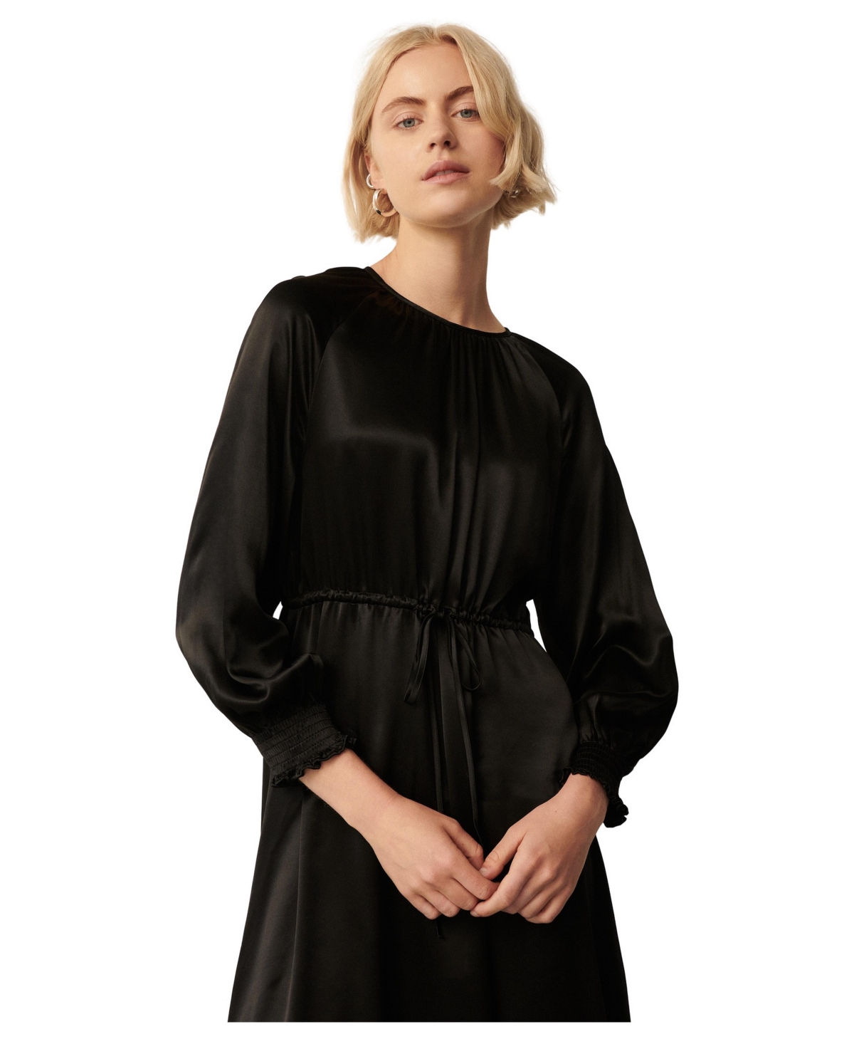Finery London Women's Florian Midi Round Neck 3/4 Sleeve Dress