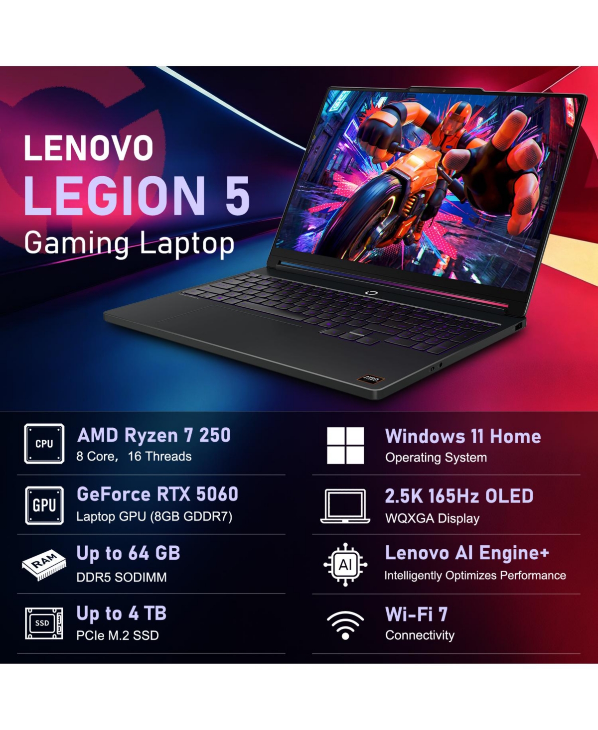 Lenovo Legion 5 Rtx 5060 15.3" Gaming Laptop