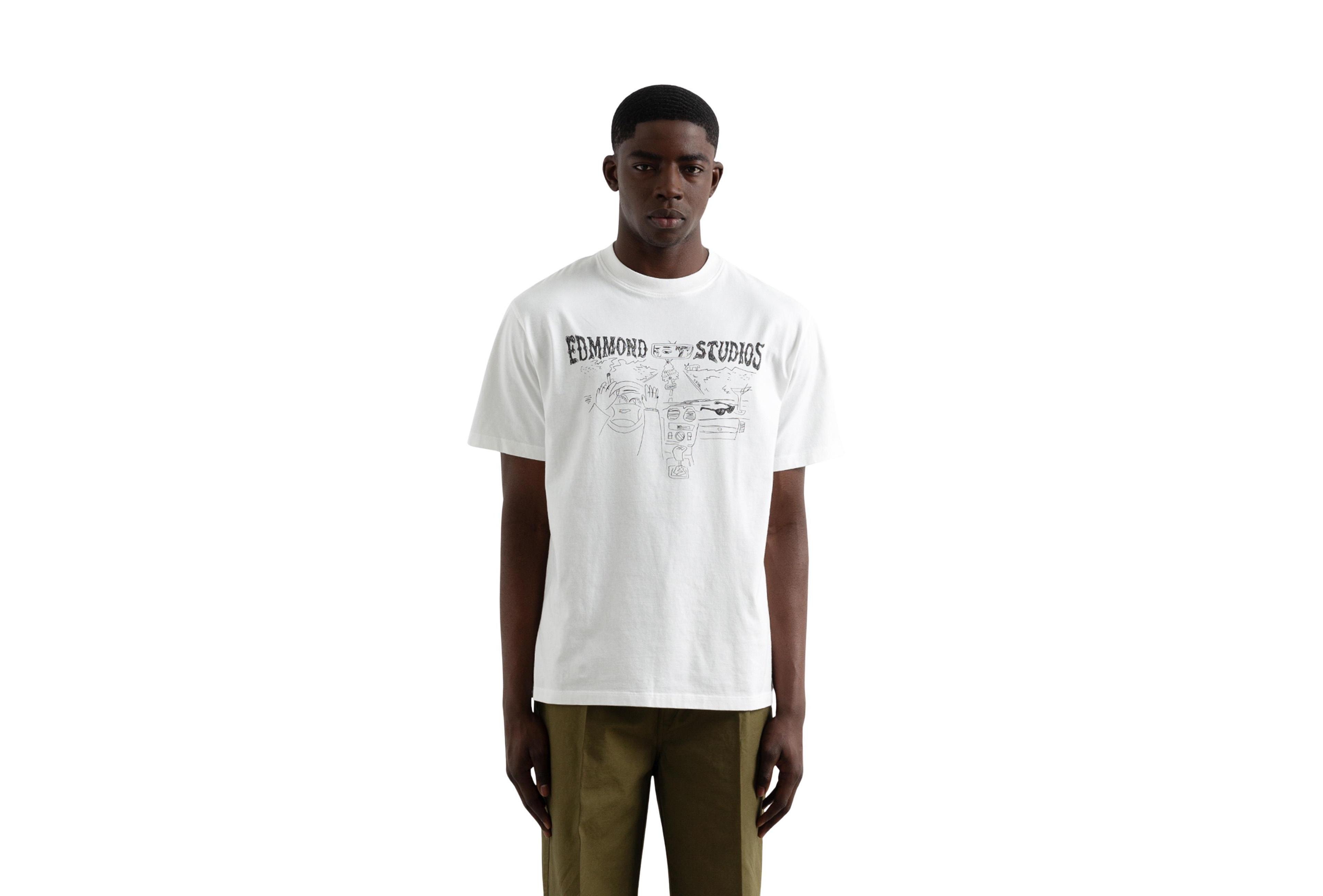 Edmmond Studios Men's Fresh Classics Hand-Sketched Front Print Relaxed-Fit Crewneck T-Shirt