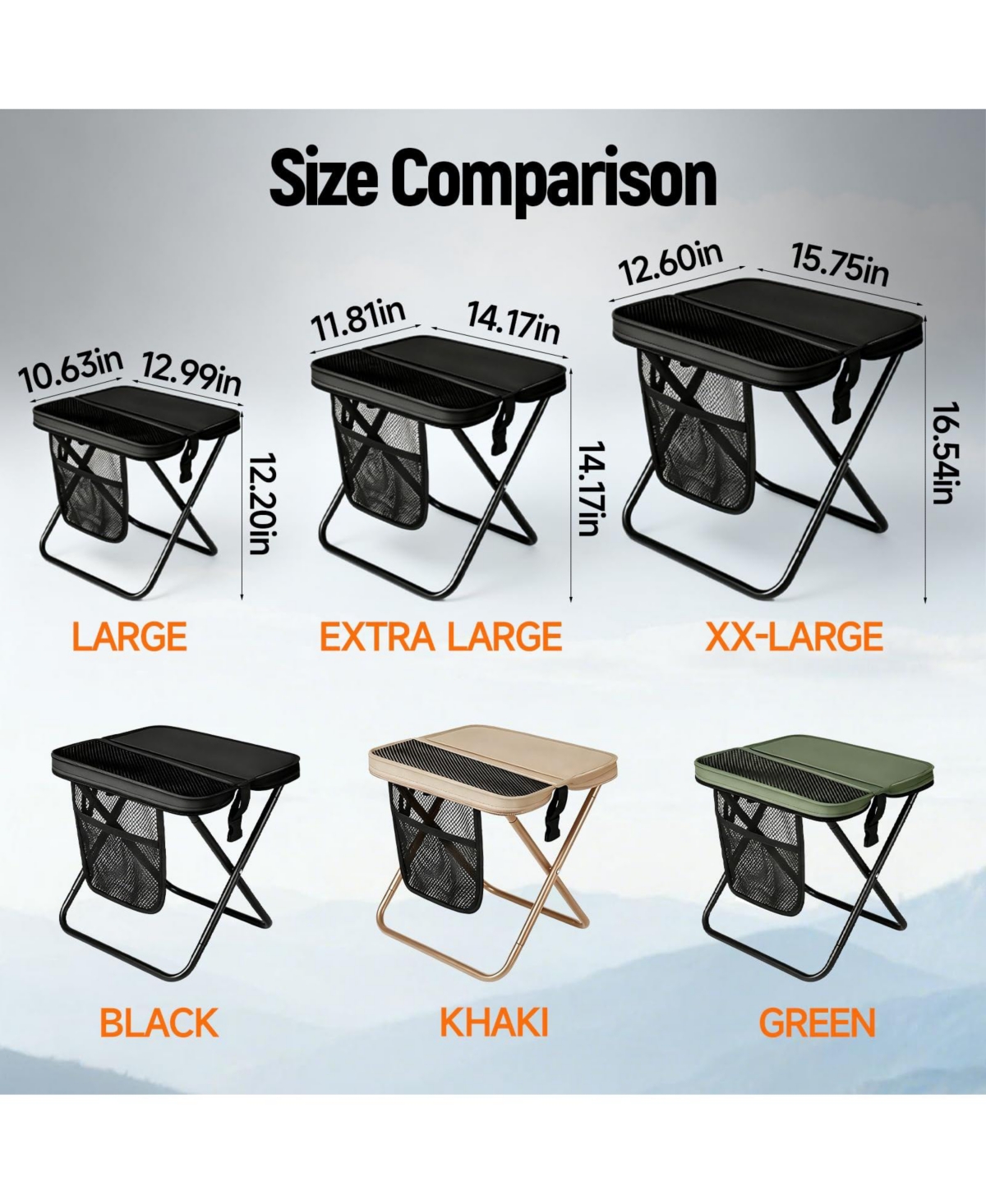 Aofar Folding Stool Portable Seat Outdoor Camping Fishing