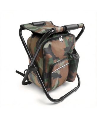 Folding Cooler Stool Camping Chair Beach Fishing Portable