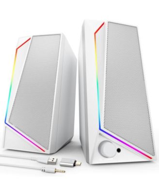 USB-C Stereo Sound Touch-Activated Lighting Computer Speakers