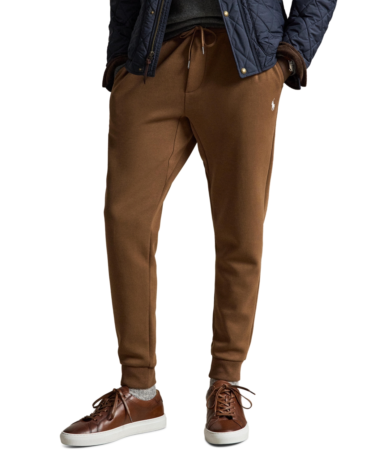 Polo Ralph Lauren Men's Double-knit Jogger Pants In Luggage Brown,c1730