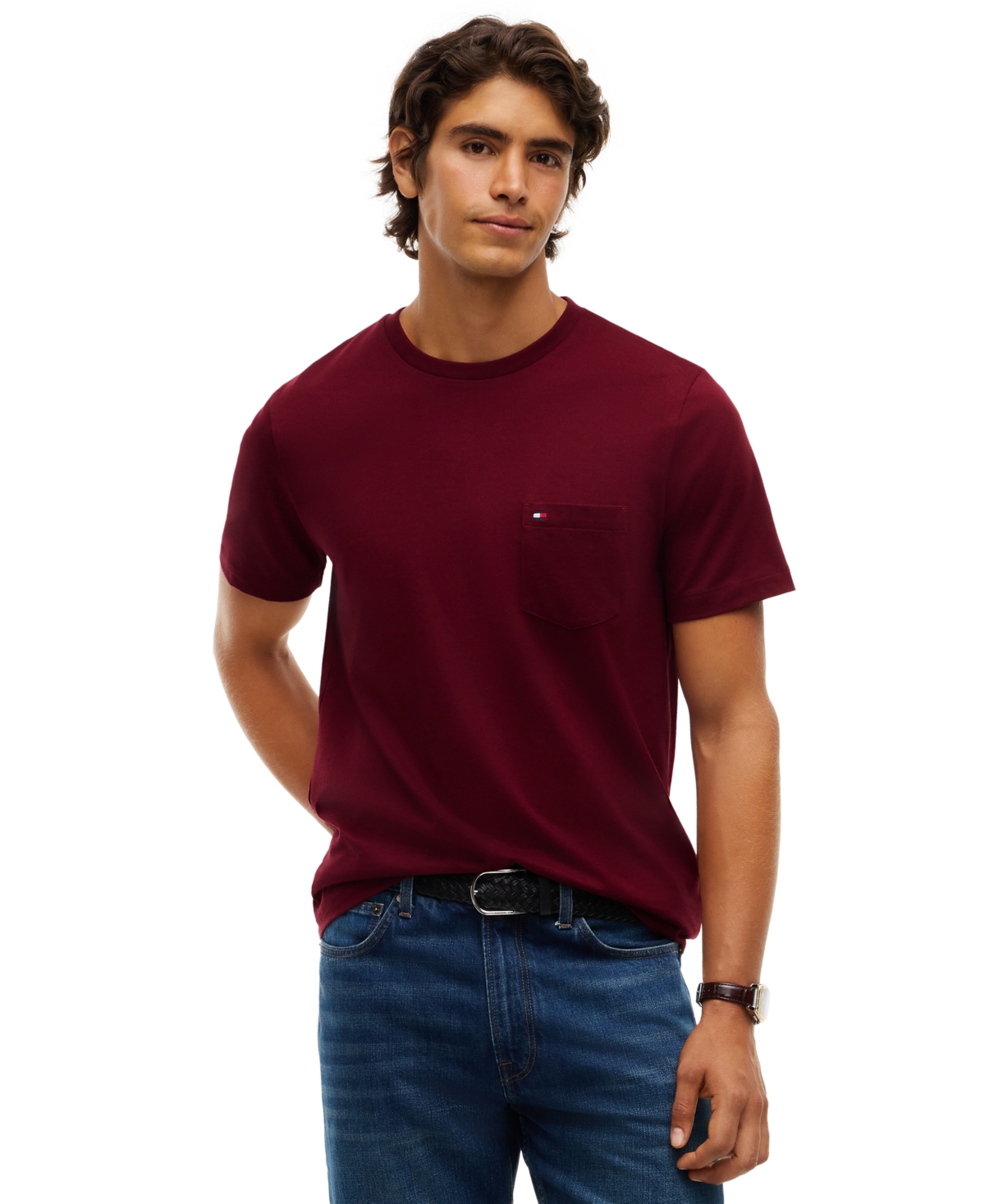 Tommy Hilfiger Men's Essential Solid Pocket T-Shirt