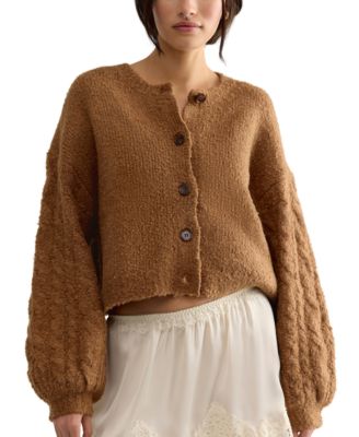Women's Thistle Cropped Crewneck Cardigan