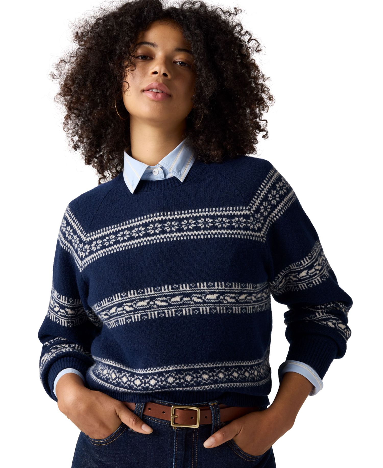 Women's Jolie Fair Isle Wool-Blend Crewneck Sweater