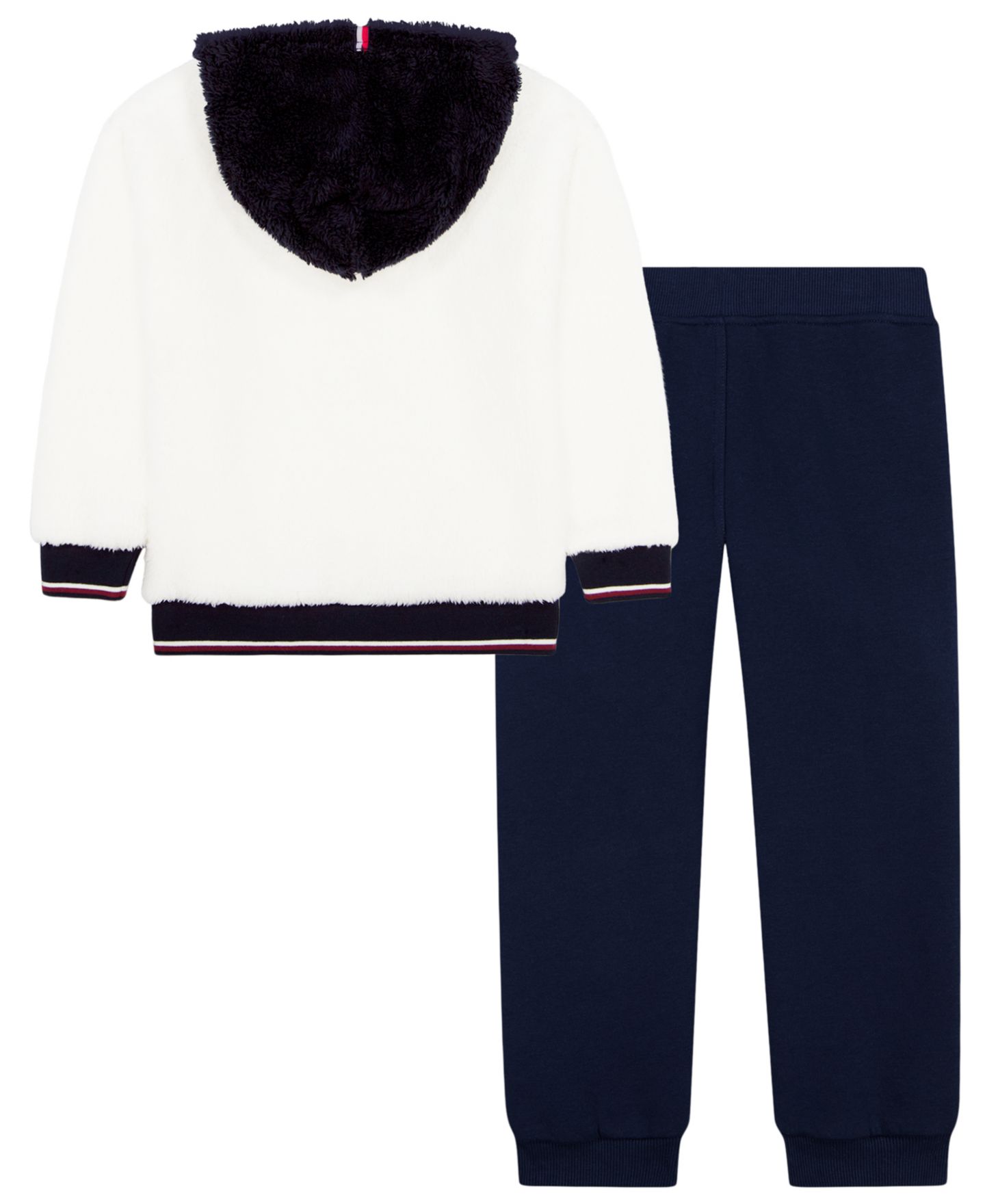 Комплект Tommy Hilfiger Sherpa Hooded Fleece Hoodie and Joggers, 2-Piece Set для мальчиков-малышей, цвет: Ванильный / Тёмно-синий — фото 6