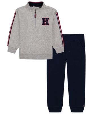 Toddler Boys' 2T-5T Quarter Zip Fleece Top and Pants, 2-Piece Set