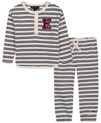 Baby Boys' Thermal Long-Sleeve Henley and Joggers, 2-Piece Set