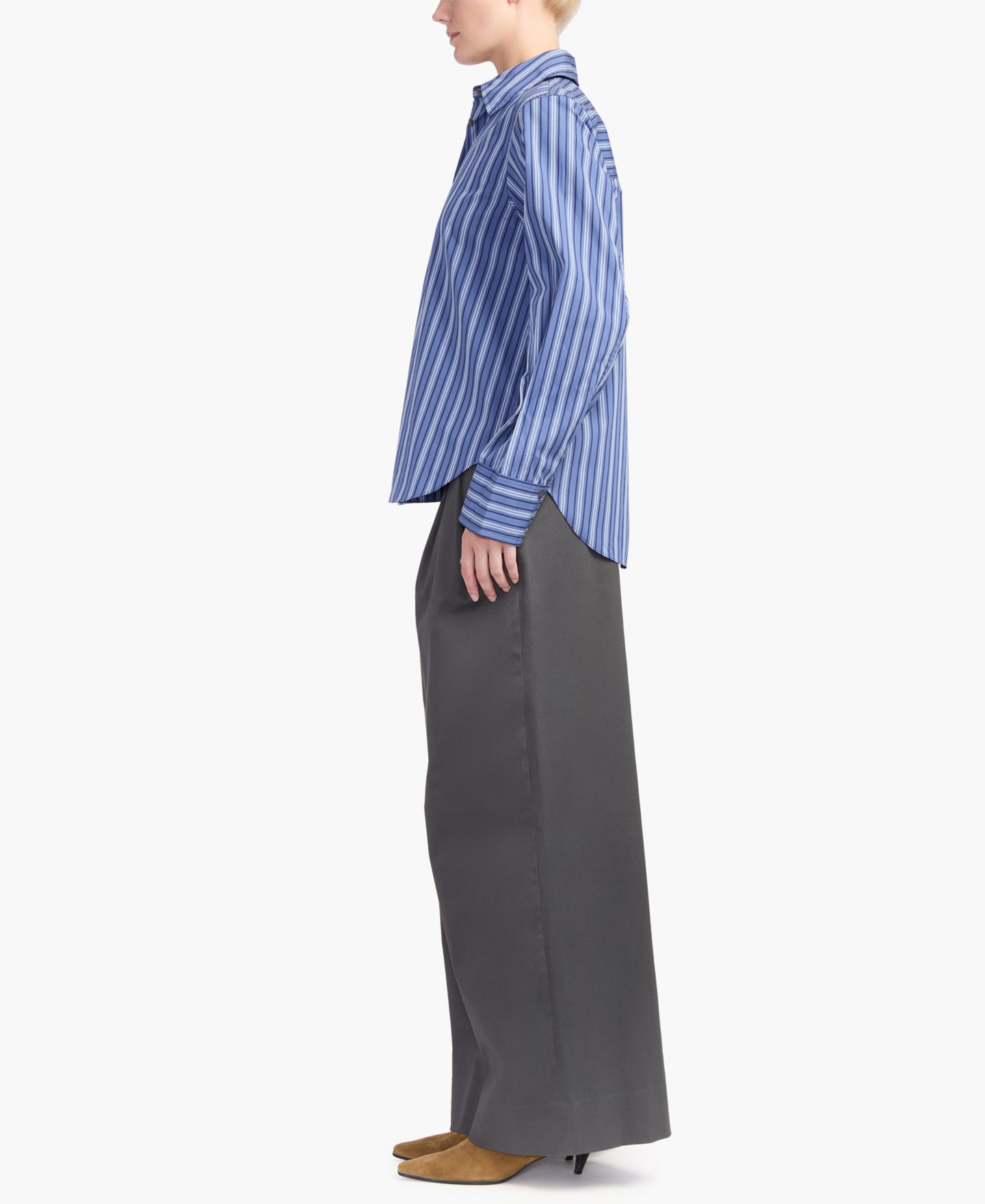 Мужская рубашка Derek Lam 10 Crosby Wesley Striped Relaxed-Fit Button-Down, цвет: Синий полосатый — фото 3