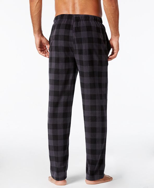 Perry Ellis Men's Buffalo Plaid Fleece Pajama Pants & Reviews - Pajamas ...