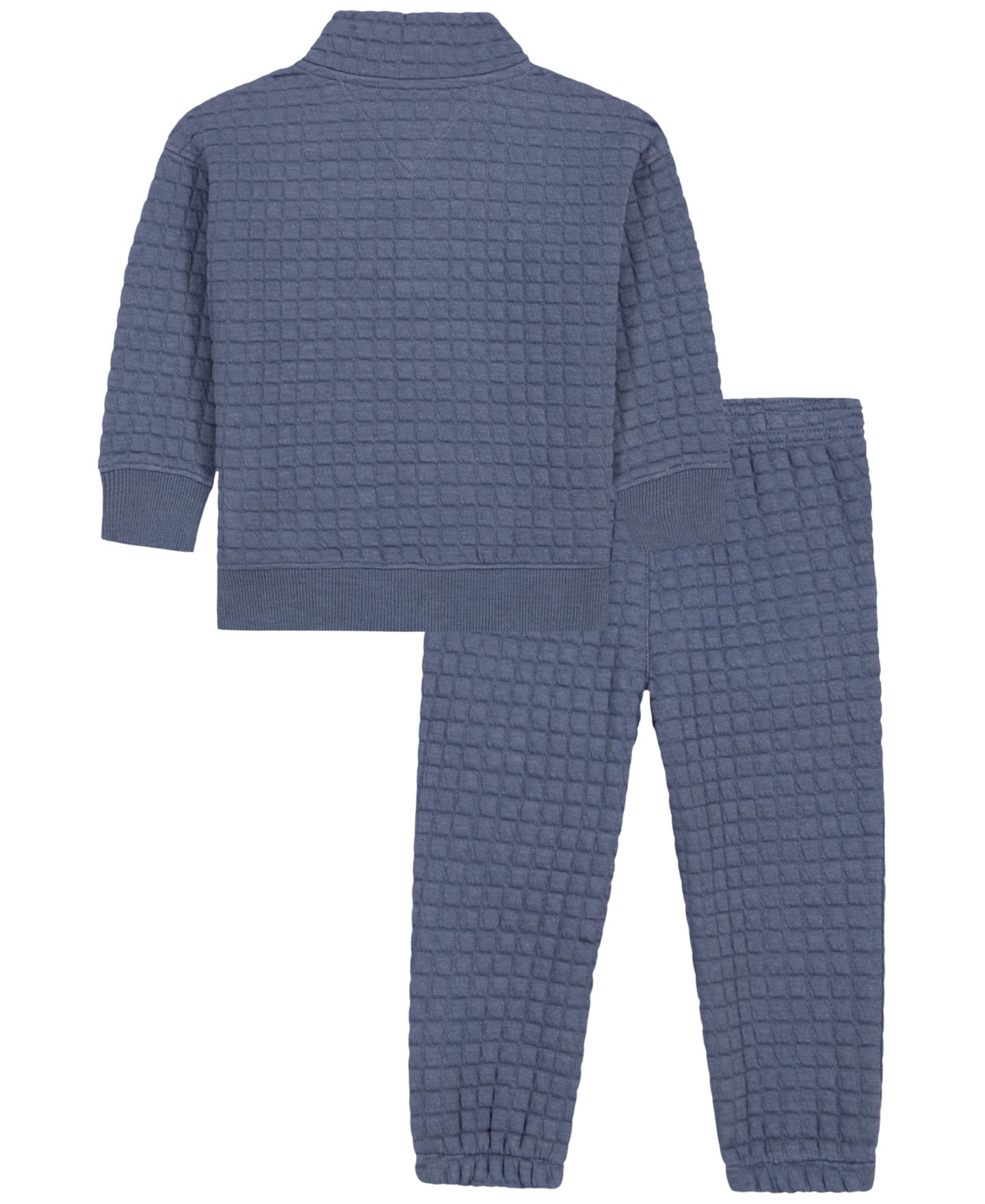Комплект Calvin Klein Long-Sleeve Mock-Neck Top and Joggers, 2-Piece Set для мальчиков-малышей, цвет: Синий — фото 5