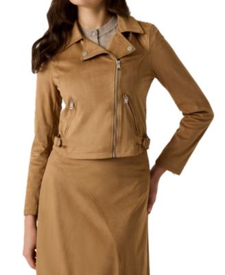 Women's Jennie Moto Faux-Suede Cropped Jacket