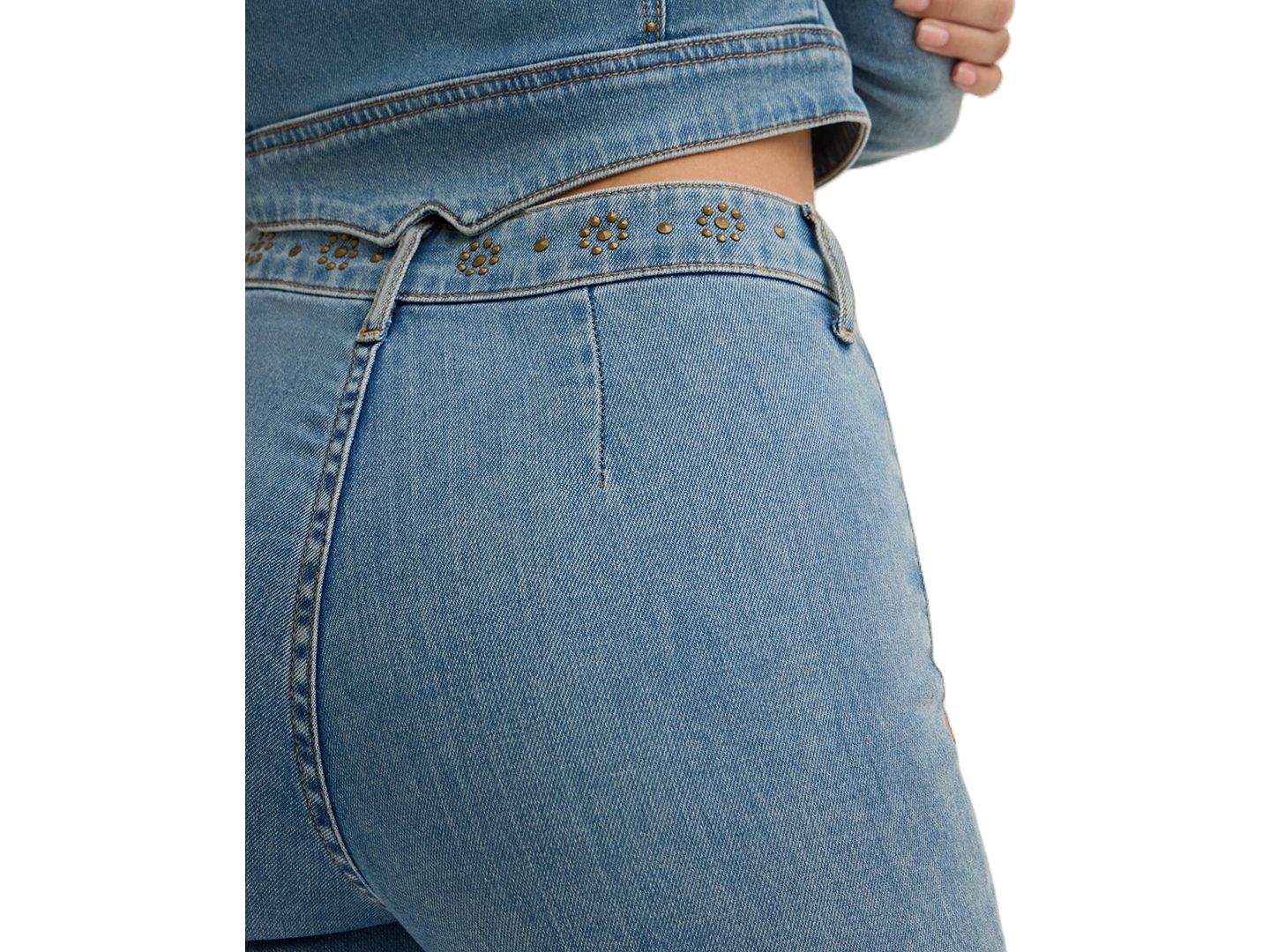 Женские джинсы GUESS Belle High-Rise Flare Stretch, цвет: League — фото 6