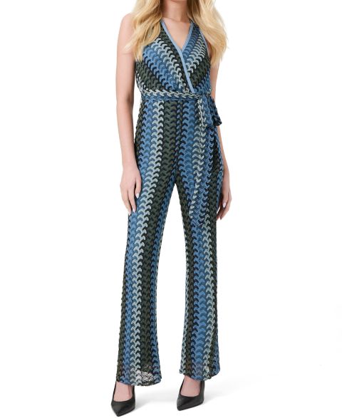Женский комбинезон GUESS Caia Wide-Leg Sleeveless Knit Jumpsuit, цвет: Оливковый разноцветный