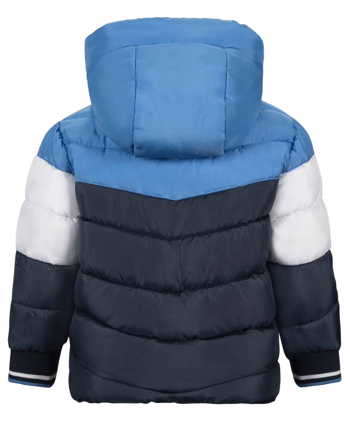 S Rothschild & Co Baby Boys' Tricolor-Block Hooded Puffer Jacket
