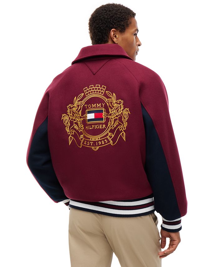 Tommy Hilfiger Mens American Icons Wool Blend Varsity Jacket