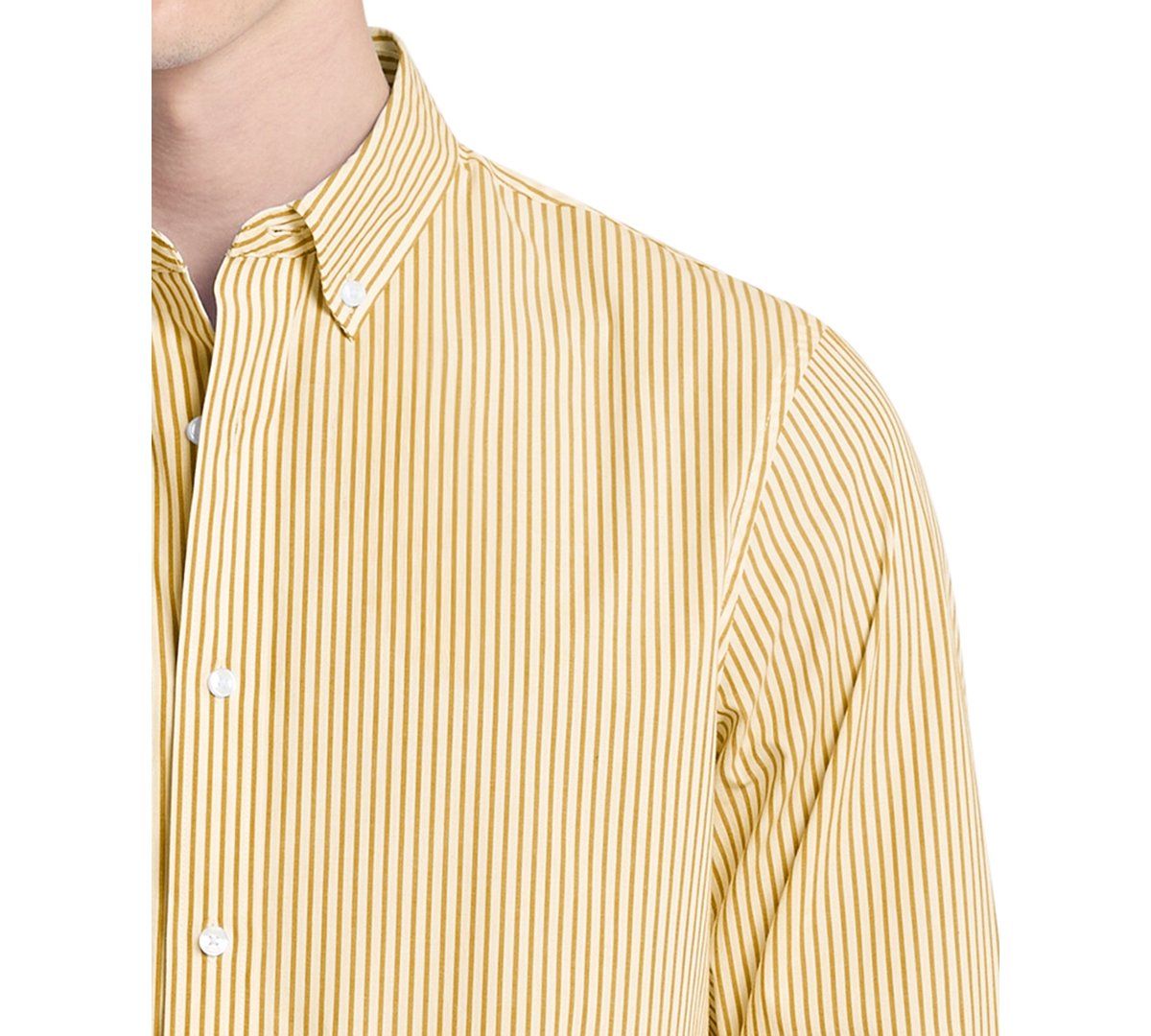 Michael Kors Men's Striped Stretch Regular-Fit Cotton-Blend Button-Front Shirt