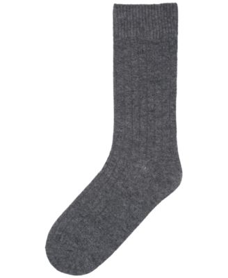 Men's Crew Ribbed Cashmere-Blend Socks