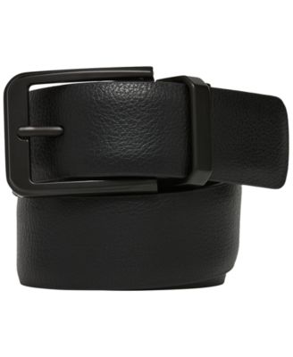 Men's Reversible Pebbled Leather-Blend Belt